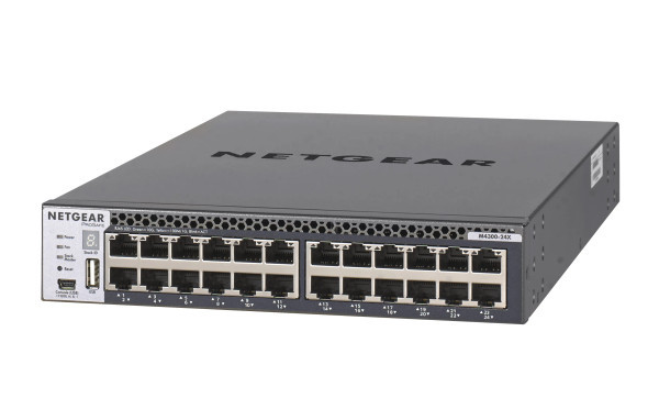 XSM4324CS-100AJS - Netgear M4300-12X12F 12 x RJ-45 Ports 10GBase-T + 12 x SFP+ Ports Layer 3 Managed Gigabit Ethernet Network Switch