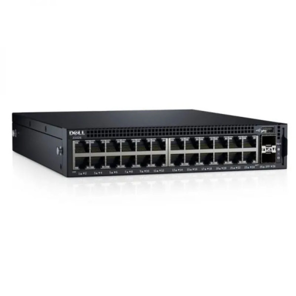 X1026 - Dell ing X-Series P 24 x Ports PoE 10/100/1000Base-T + 2 x SFP+ Ports Layer2 Managed 1U Rack-Mountable Gigabit Ethernet Network Switch