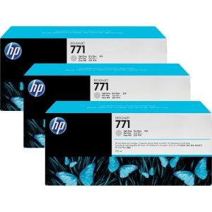 CR257A - HP 771 Ink Cartridge Light Gray Inkjet 3 / Pack OEM