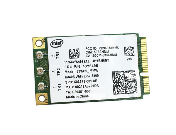 533ANMMW - Intel Ultimate N 5300 Dual Band 2.4GHz/5GHz 450Mbps 802.11a/b/g/draft-n Mini PCIe Wireless Adapter
