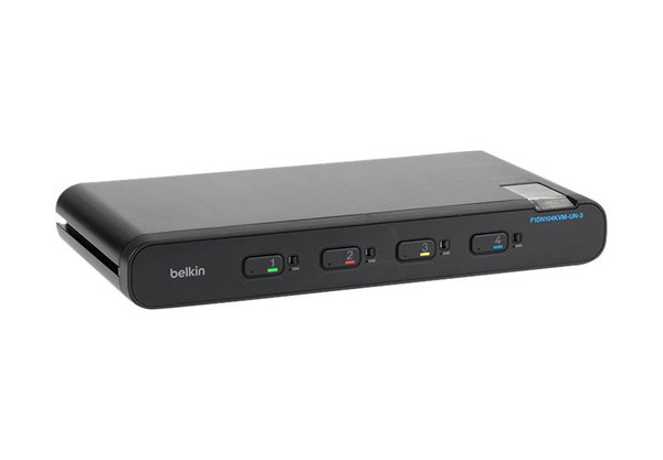 F1DN104KVM-UN-4 - Belkin 4-Ports Single Head DP/HDMI to DP/HDMI KVM Switch