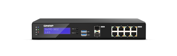 QUCPE-3034-C3758R-16G - QNAP QuCPE-3034-C3758R-16G Intel Atom C3758R 8x2.5GbE RJ45 ports and 4x10GbE