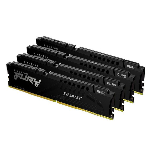 KF556C40BBK4-128 - Kingston 128GB 5600MT/s DDR5 CL40 DIMM Kit of 4 FURY Beast Black XM 128 GB