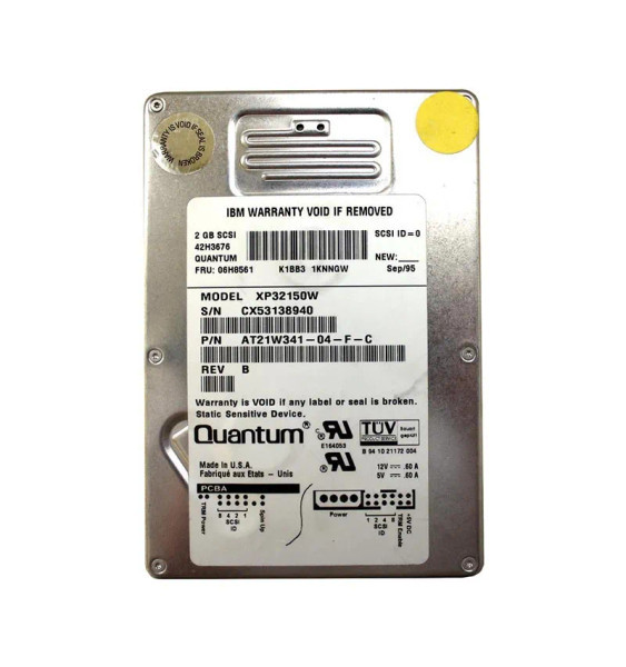 XP32150W - Quantum Atlas 2.1GB 7200RPM SCSI 512Kb Cache 68-Pin 3.5-Inch Hard Drive