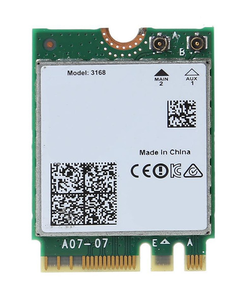 W6R79AV - HP Intel Wireless-AC 3168 Dual Band 433Mbps 2.4/5GHz 802.11a/b/g/n Bluetooth 4.2 PCIe M.2 2230 Wireless Adapter