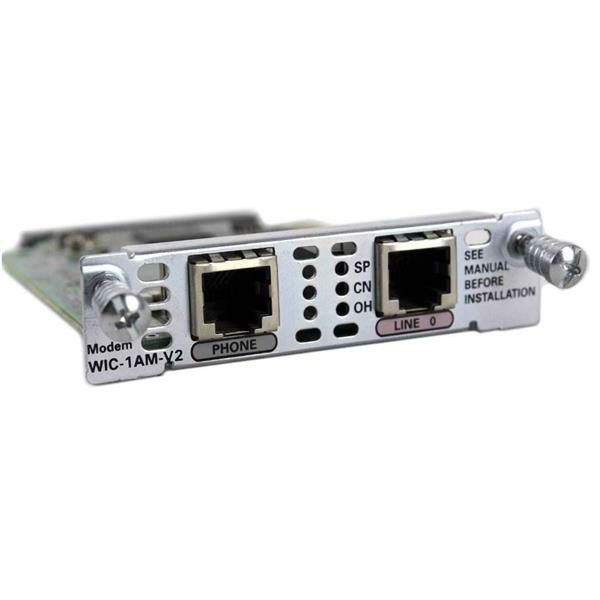WIC-1AM-V2-RF - Cisco Serial V.92 33.60 Kbps ITU-T V.34bis 1 Port Modem WAN Interface Card