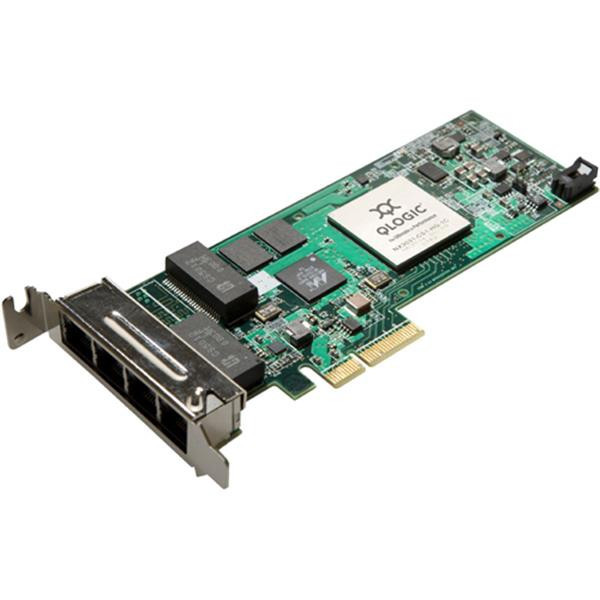 QLE3044-RJ-CK - QLogic PCI Express 2.0 X4 Low Profile Gigabit En 1000Base-T 4-port Network Adapter