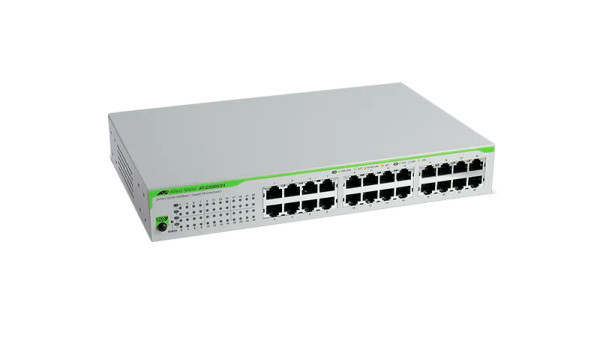 AT-GS900/24-10 - Allied Telesis 24-Port Gigabit Ethernet Switch Layer 2 Unmanaged 1000Base-T Rack-Mountable Network Switch GS900 Series