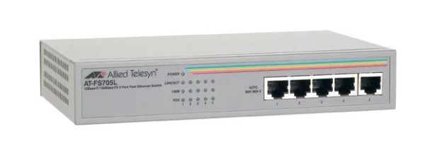 AT-FS705L-60 - Allied Telesis 5-Port 10/100Mbps Unmanaged Switch