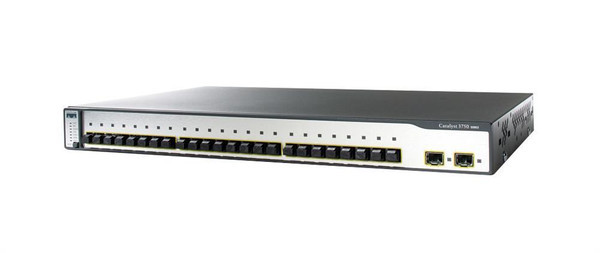WS-C3750-24FS-S= - Cisco Catalyst 3750 24-Ports 100Base-FX Manageable Layer3 Rack Mountable 1U and Stackable Switch