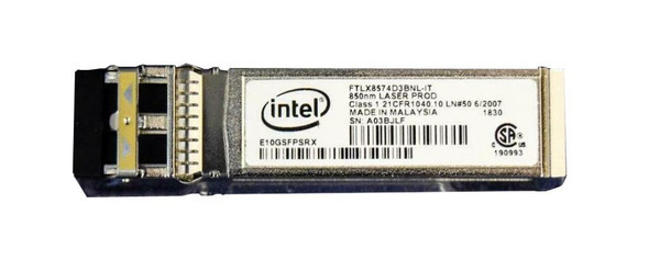 FTLX8574D3BNL-IT - Intel 10GBase-SR SFP+ Transceiver Module 10Gbps Duplex LC Connector Multi-Mode Fiber Optic