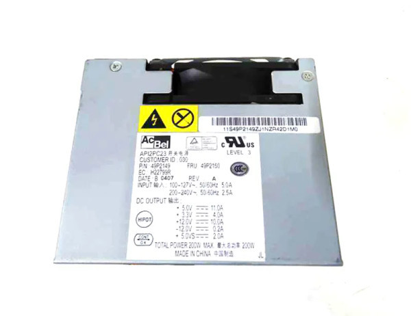 49P2149 - Lenovo 200-Watts ATX Power Supply for ThinkCentre A50 / S50 SFF