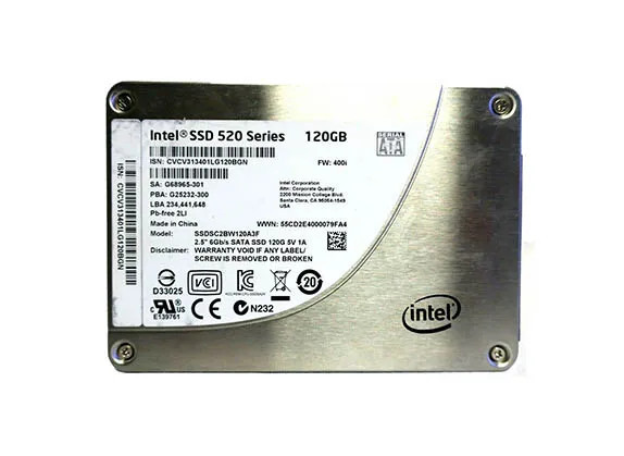 SSDSC2BW120A3F - Intel 520 120GB Multi-Level Cell SATA 6Gb/s 2.5-Inch Solid State Drive