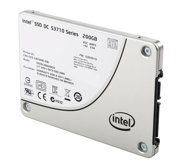 SSDSC2BA200G401-A1 - Intel 200GB MLC SATA 6Gbps 2.5-inch Internal Solid State Drive High Endurance AES-256 PLP DC S3710 Series