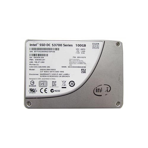 SSDSC2BA100G3 - Intel DC S3700 Series 100GB MLC SATA 6Gbps High Endurance (AES-256 / PLP) 2.5-inch Internal Solid State Drive (SSD)
