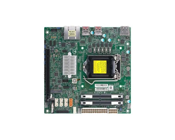 X12SCV-W - SuperMicro Intel W480E Chipset Mini-ITX Motherboard Socket LGA1200 DDR4 2x DIMM Supports Core i9/i7/i5/i3 System Board