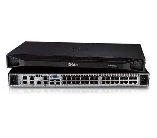 OM263H - Dell PowerEdge 2321DS Remote Console KVM Switch 32-Port RJ-45 2-Port GE SVGA USB 2.0 PDU 15-Pin Rackmount Management