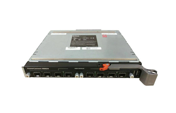 M8024 - Dell PowerConnect M-Series 24 x Ports SFP+ 10GBase-T 10 Gigabit Ethernet Layer3 Managed Switch Module for M1000E Blade Enclosure