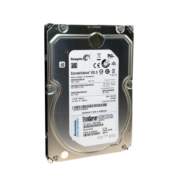 4XB0F28666 - Lenovo 2TB 7200RPM SATA 6Gb/s 64MB Cache 3.5-Inch Hard Drive for ThinkServer RS-Series