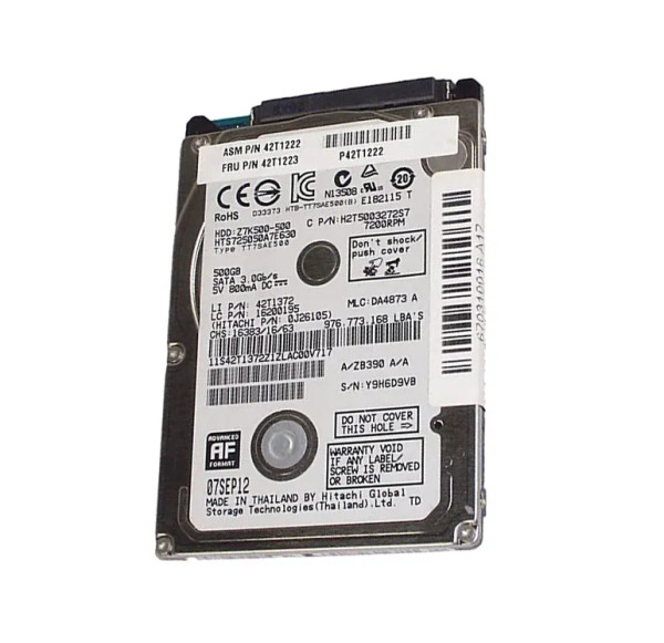 42T1372 - Lenovo 500GB 7200RPM SATA 3Gb/s 32MB Cache 2.5-Inch Hard Drive