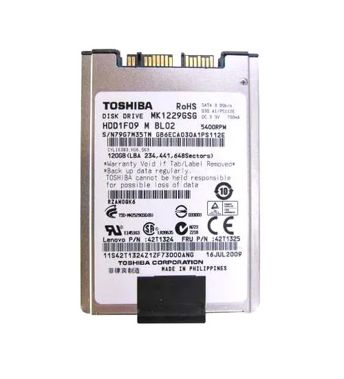 42T1325 - Lenovo 120GB SATA 3Gb/s 5400RPM 1.8-Inch Hard Drive 8MB Cache