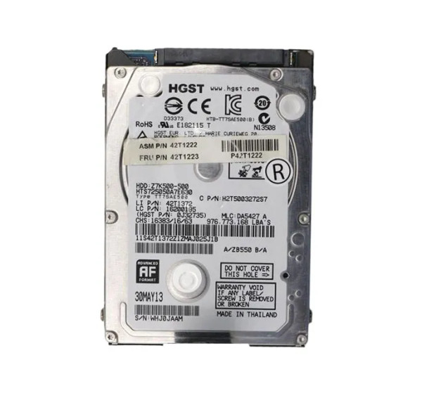 42T1222 - Lenovo 500GB 7200RPM SATA 3Gb/s 32MB Cache 2.5-Inch Hard Drive for ThinkPad