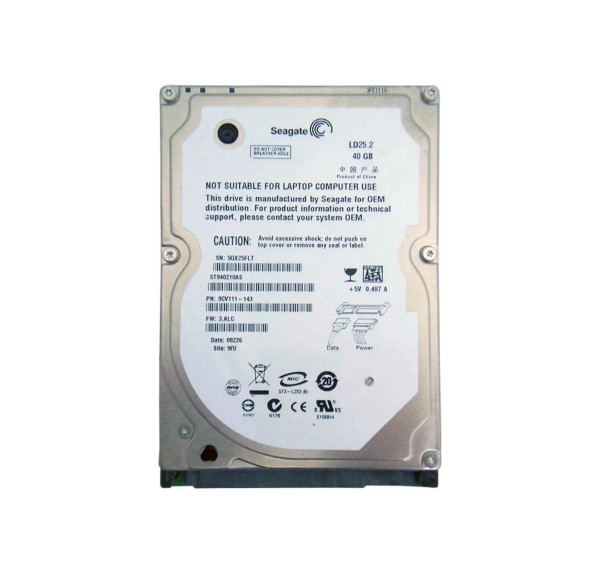 ST940210AS - Seagate LD25.2 Series 40GB 5400RPM SATA 1.5Gb/s 2MB Cache 2.5-Inch Hard Drive