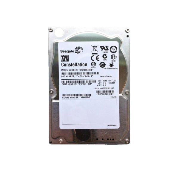 ST9160511NS - Seagate Constellation 7200 Series 160GB 7200RPM SATA 3Gb/s 32MB Cache CE 2.5-Inch Hard Drive