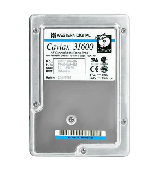 WDAC31600 - Western Digital Caviar 1.6GB 5200RPM EIDE 128KB Cache 3.5-Inch Hard Drive