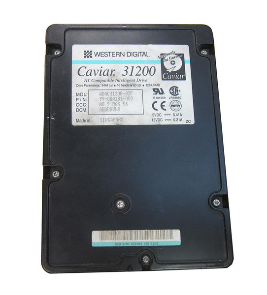 WDAC3120032F - Western Digital Caviar 1.2GB 4500RPM EIDE 64KB Cache 3.5-Inch Hard Drive