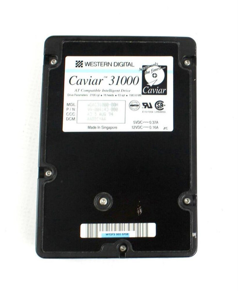 WDAC310000-60D - Western Digital Caviar 10GB 5400RPM ATA-33 512KB Cache 3.5-Inch Hard Drive