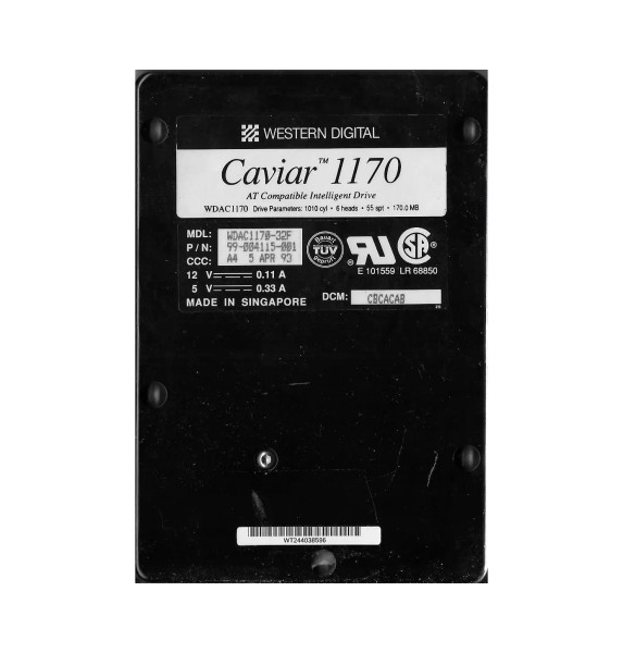 WDAC1170 - Western Digital 170MB 5400RPM IDE 2MB Cache 3.5-Inch Hard Drive