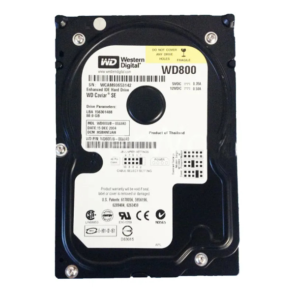 WD800JD-00JJA0 - Western Digital Caviar SE 80GB 7200RPM SATA 1.5Gb/s 8MB Cache 3.5-Inch Hard Drive