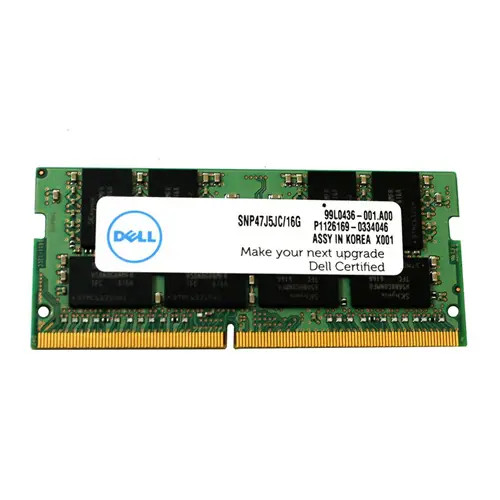 SNP47J5JC/16G - Dell 16GB DDR4-2133MHz PC4-17000 non-ECC Unbuffered CL15 260-Pin SoDimm 1.2V Dual Rank Memory Module