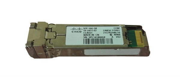 10-2415-02= - Cisco 10Gbps 10GBase-SR Multi-Mode Fibre 300m 850nm LC/PC Connector SFP Transceiver Module