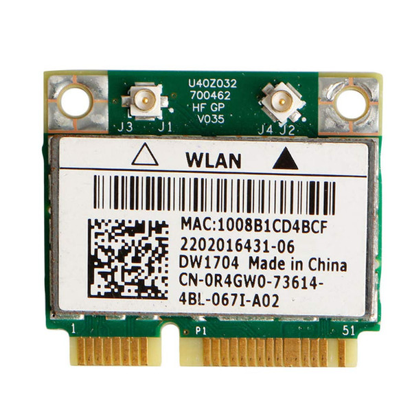 R4GW0 - Dell 1704 Wireless WiFi 802.11 b/g/n + Bluetooth PCI Express Half-Height Mini WLAN Card