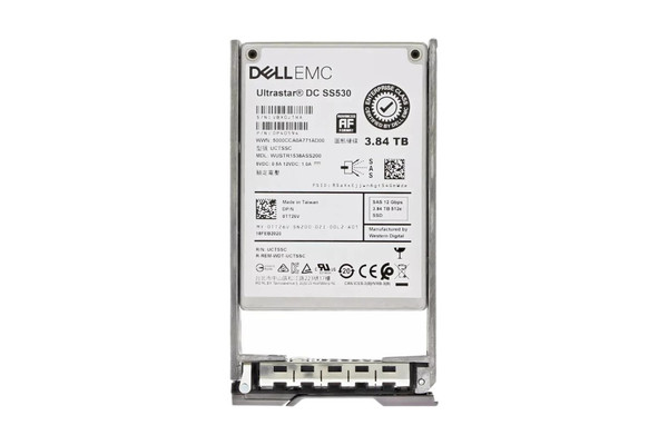 TT26V - Dell 3.84TB Triple-Level Cell SAS 12Gb/s Read Intensive 2.5-Inch Solid State Drive