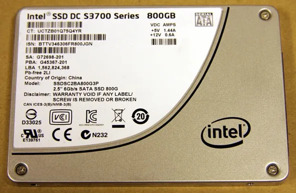 SSDSC2BA800G3P - Dell 800GB SATA 6Gbps 2.5inch MLC Enterprise Value Solid State Drive SSD DC S3700 Series Dual