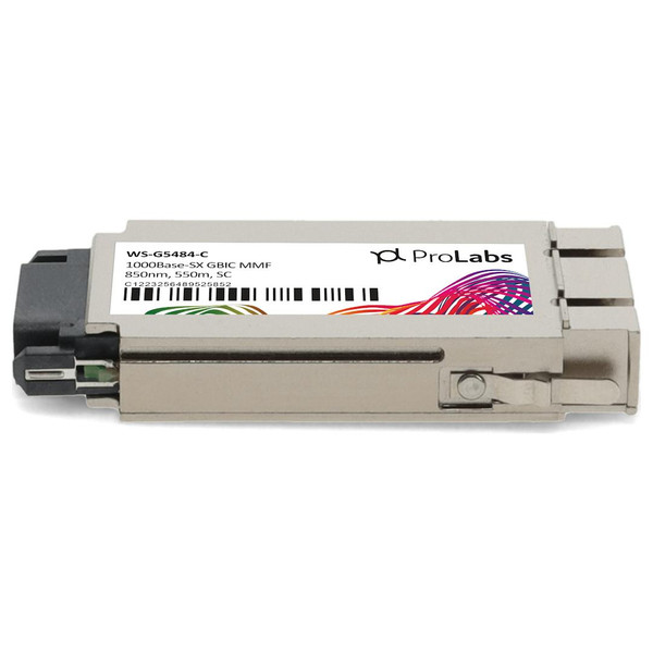 WS-G5484-C - Cisco 1Gbps 1000Base-SX Multi-mode Fiber GBIC Transceiver 850nm 550m Duplex SC Connector Gigabit Ethernet Module