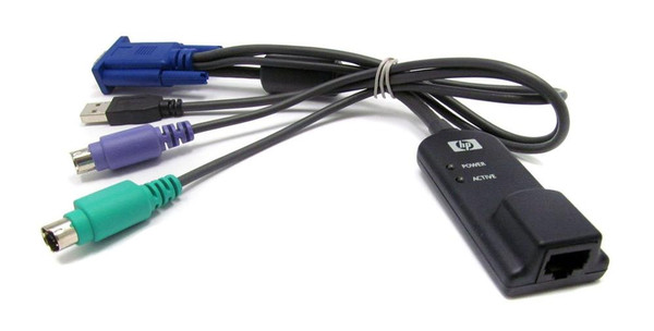 AF604A - HP KVM PS/2/USB/CAT5 RJ-45 Virtual Media Interface Cable Adapter