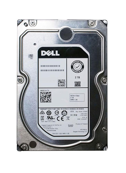 WG9R0 - Dell 2TB 7200RPM SATA 6Gb/s Hot-Pluggable 3.5-Inch Hard Drive with Tray for PowerEdge Server & PowerVault Storage Array