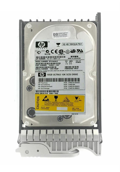 P4619-630001 - HP 18.2GB 10000RPM Ultra160 SCSI 8MB Cache Hot Swappable 3.5-Inch Hard Drive