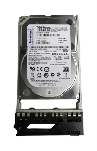 0C19495-C3 - Lenovo 500GB 7200RPM SATA 6Gbps Hot Swap 64MB Cache 2.5-inch Internal Hard Drive for ThinkServer