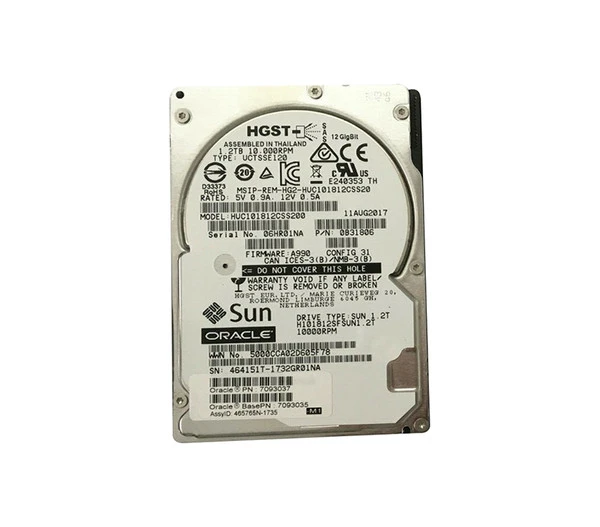 7093035 - Sun 1.2TB 10000RPM SAS 12Gb/s 128MB Cache 2.5-Inch Hard Drive for SPARC T5 Server