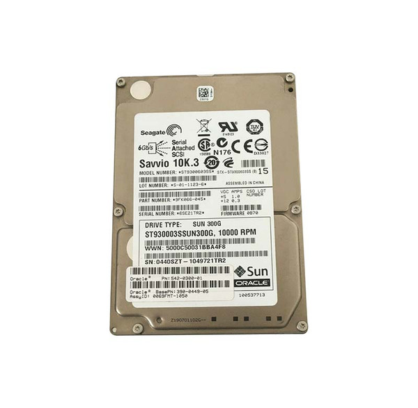 390-0449-05 - Sun 300GB 10000RPM SAS 6Gb/s 16MB Cache 2.5-Inch Hard Drive