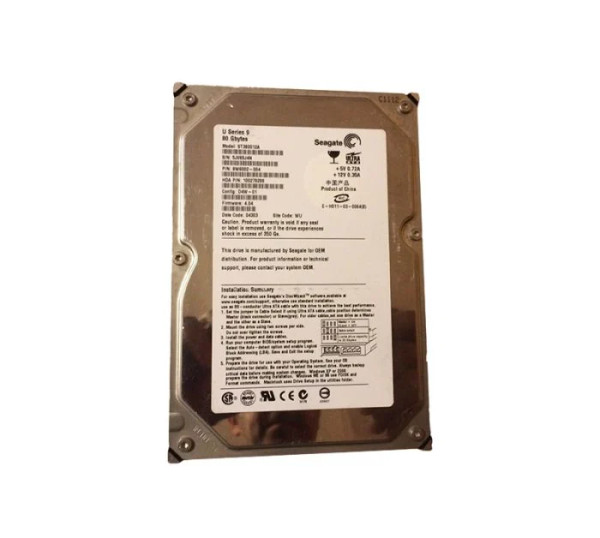 ST380012A - Seagate U9 Series 80GB 5400RPM IDE Ultra ATA/100 ATA-6 1MB Cache CE 3.5-Inch Hard Drive