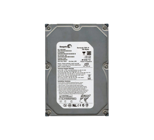 ST3750640AS - Seagate BarraCuda 7200.1 Series 750GB 7200RPM SATA 3Gb/s 16MB Cache 512 3.5-Inch Hard Drive