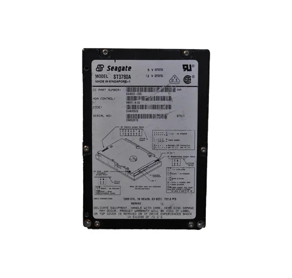 ST3780A - Seagate Medalist 1220 722MB 4500RPM IDE/ATA 3.5-inch Hard Drive