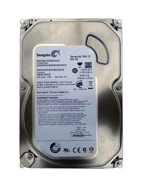 ST3500418AS5 - Seagate Barracuda 7200.12 500GB 7200RPM SATA 3Gbps 16MB Cache 3.5-inch Internal Hard Drive
