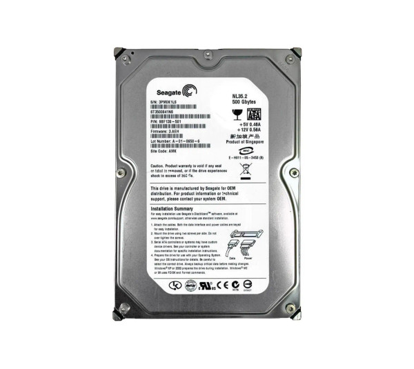 ST3500841NS - Seagate NL35.2 Series 500GB 7200RPM SATA 3Gb/s 8MB Cache CE 3.5-Inch Hard Drive